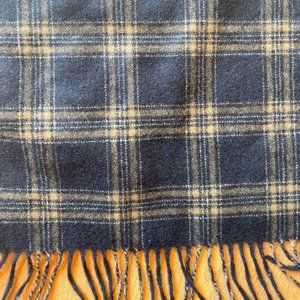Pure Cashmere Plaid Scarf Vintage